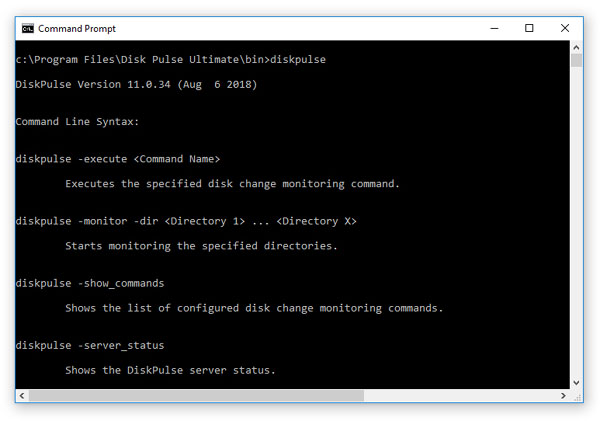 DiskPulse Command Line Utility