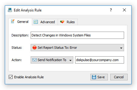 DiskPulse Enterprise Analysis Rule