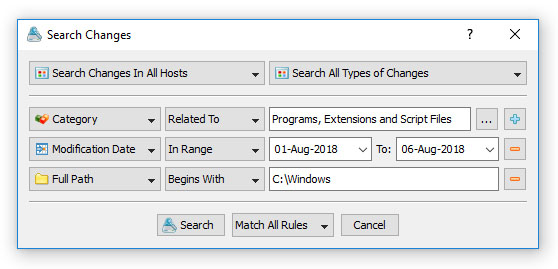 Search File System Changes